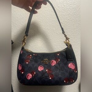 Coach Teri Shoulder Bag In Signature Canvas With Cherry Print